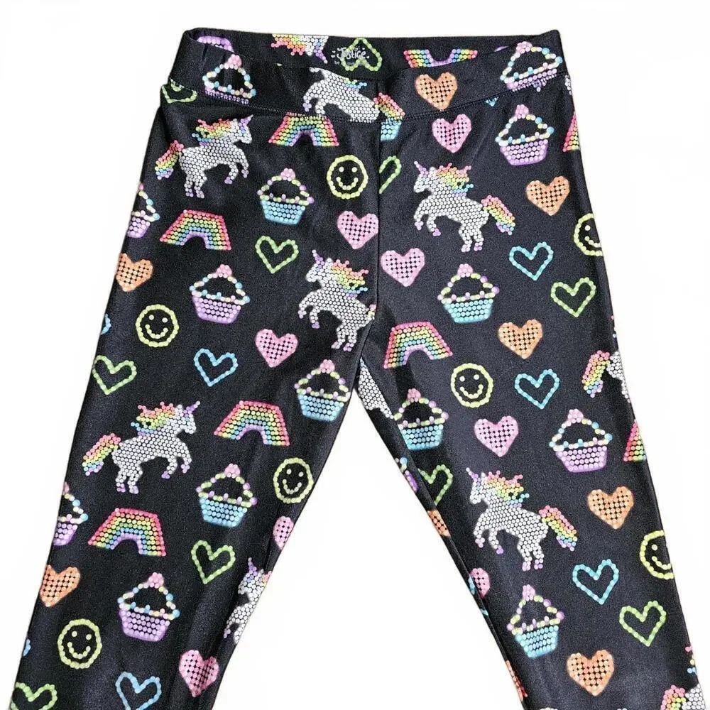 Justice Unicorn & Rainbow Leggings - Size 16